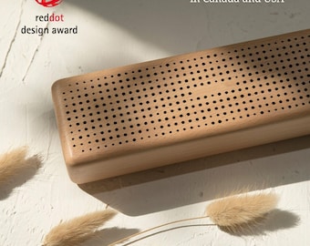 Personalized Beech Wood Bluetooth Speaker: Engraved Audio Gift