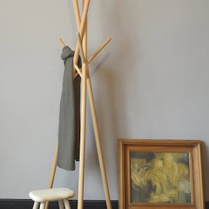 Wooden Coat Rack Stand, Coat Hanger, Clothing Rack, Garment Rack, Clothes Stand, Dress Stand, Handcrafted Furniture, Housewarming Gifts image 6