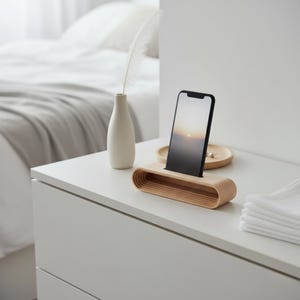 Cell Phone Wood Stand, Natural Sound Amplifier, Personalized Cell Phone Holder, Desk Phone Stand, iPhone stand, Smartphone Stand image 5