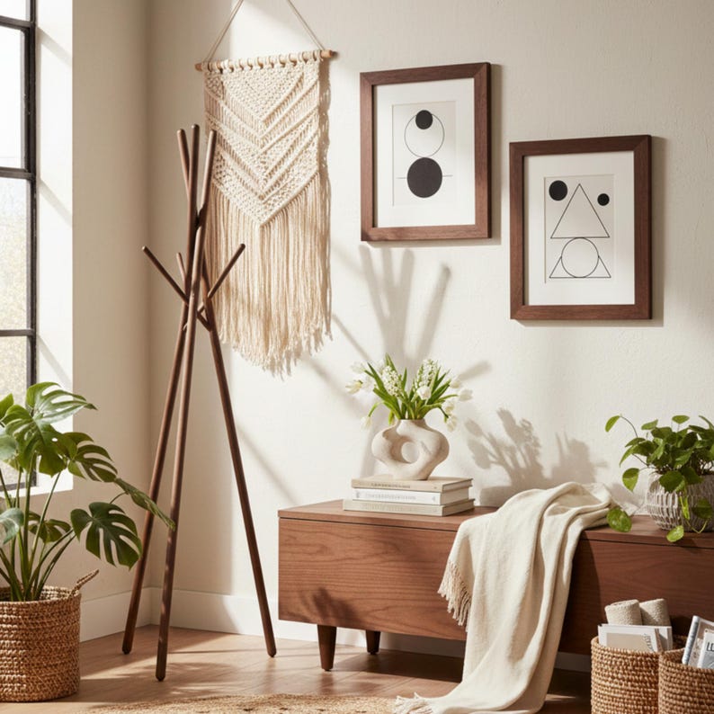 Red Dot Award Wooden Coat Rack, standing coat rack, modern coat rack, wooden clothes stand, entryway coat stand, minimalist coat rack image 7
