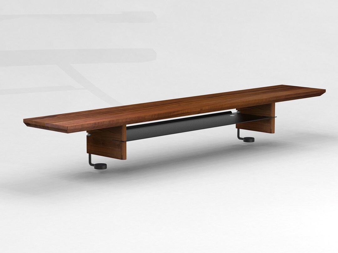 Wooden Monitor Stand, Monitor Riser, Locking Mechanism, Office Desk ...