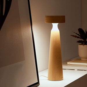 Wooden LED Table Lamp, Reading Lamp, Desk Light, Nightstand Lamp, Bedside Light, Modern Light, Decorative light, Table light, Perfect Gift