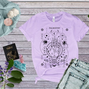 Mystical Palmistry Women's / Unisex t-shirt, Esoteric Astrological Witchy Graphic Tee