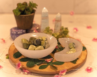 Green Serpentine Tumbled Crystal Stone, Serpentine Crystals, Meditation