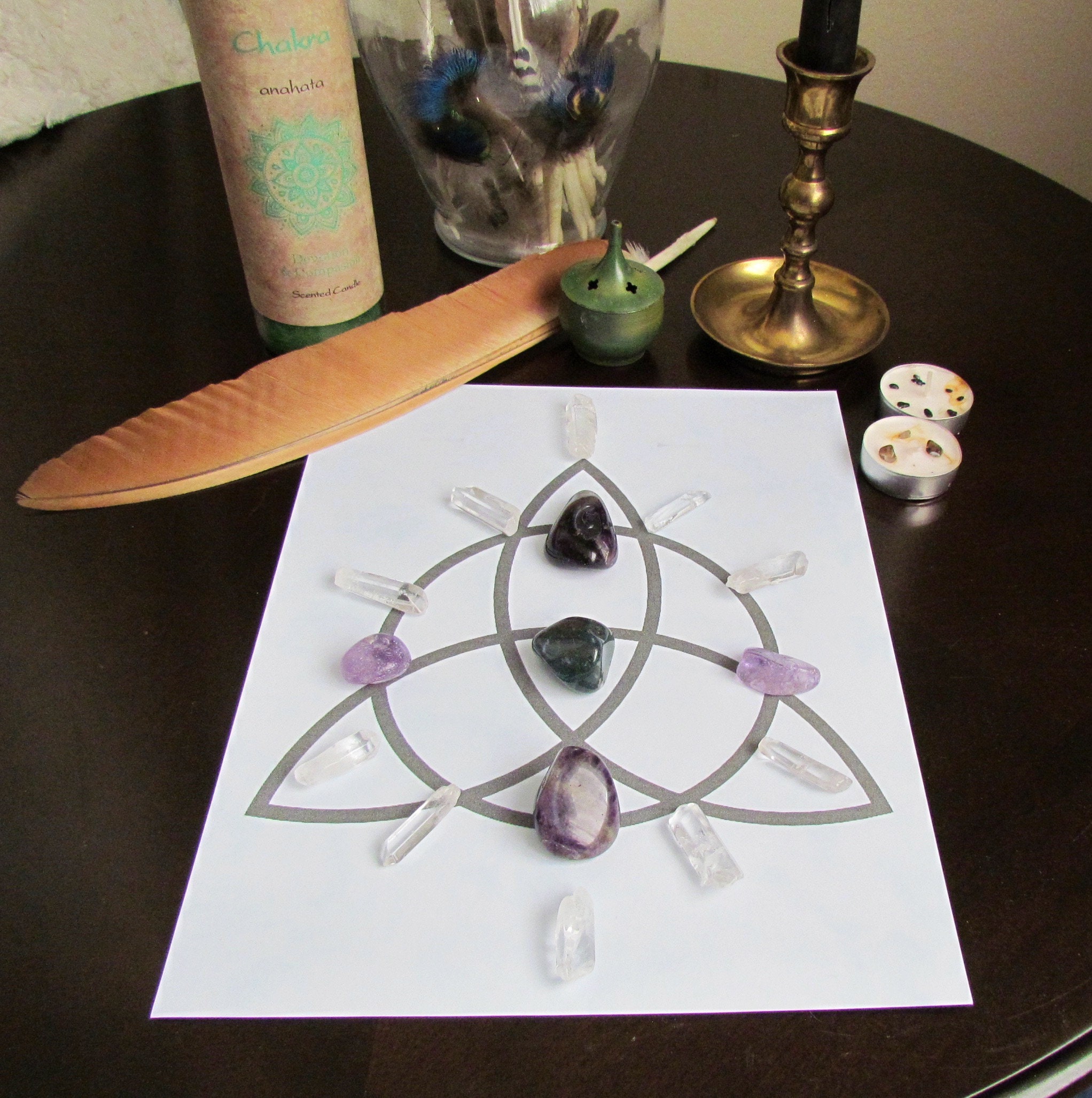 Crystal Grid. Digital Download. 12 Printable Grids. Manifestation ...