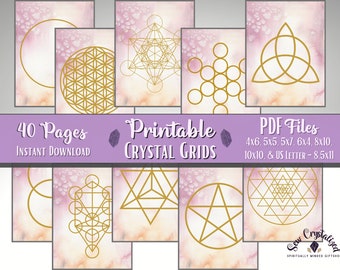 Crystal Grid Templates Set - Etsy
