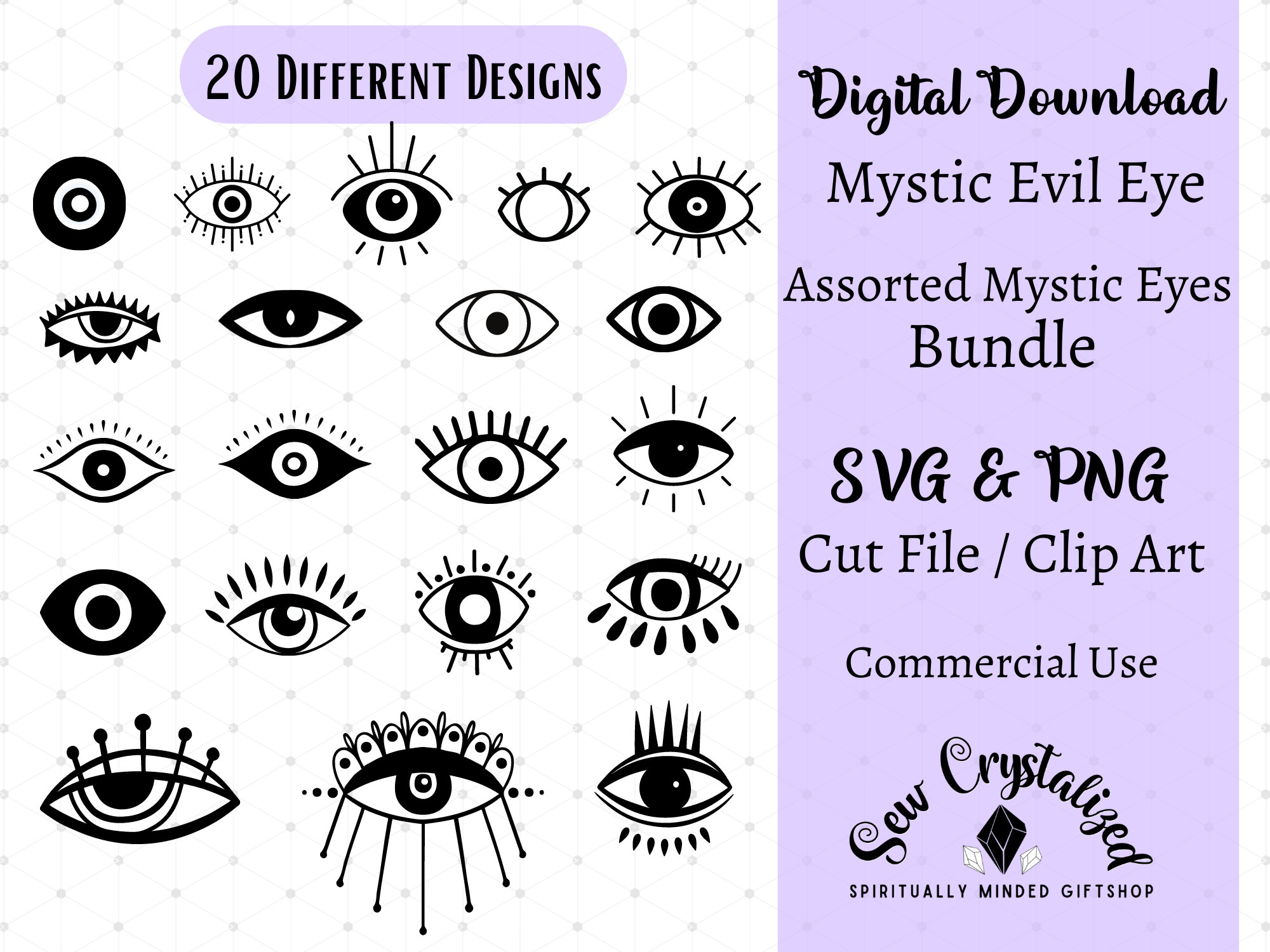 Evil Eye SVG, Evil Eye Clip Art, Third Eye SVG & PNG, Mystic