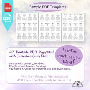 Printable Crystal Card Descriptions - Etsy
