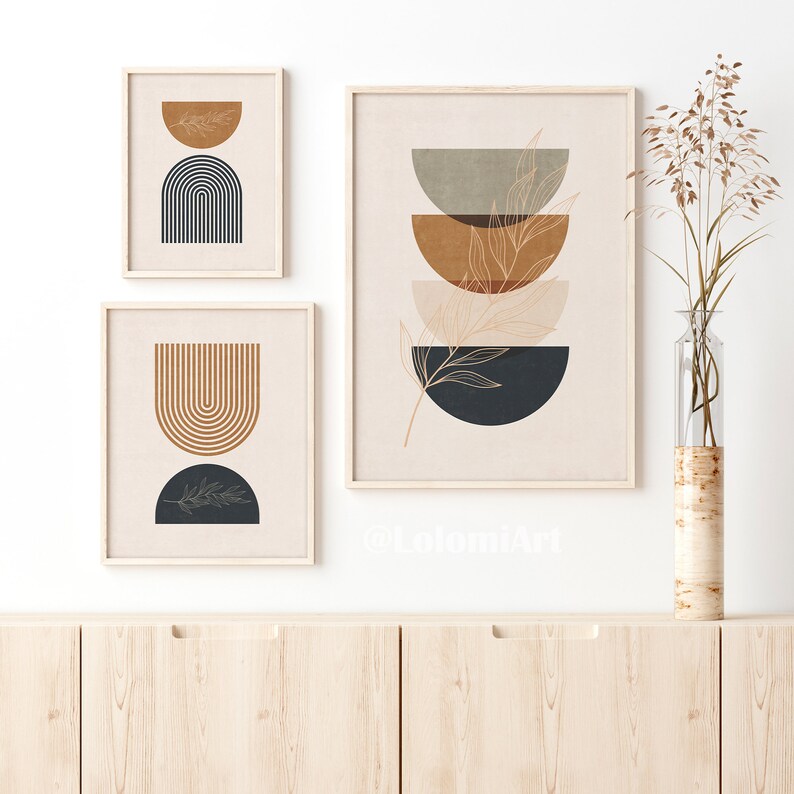 Mid Century Modern Wall Art Gallery Set of 3 Art Prints - Etsy