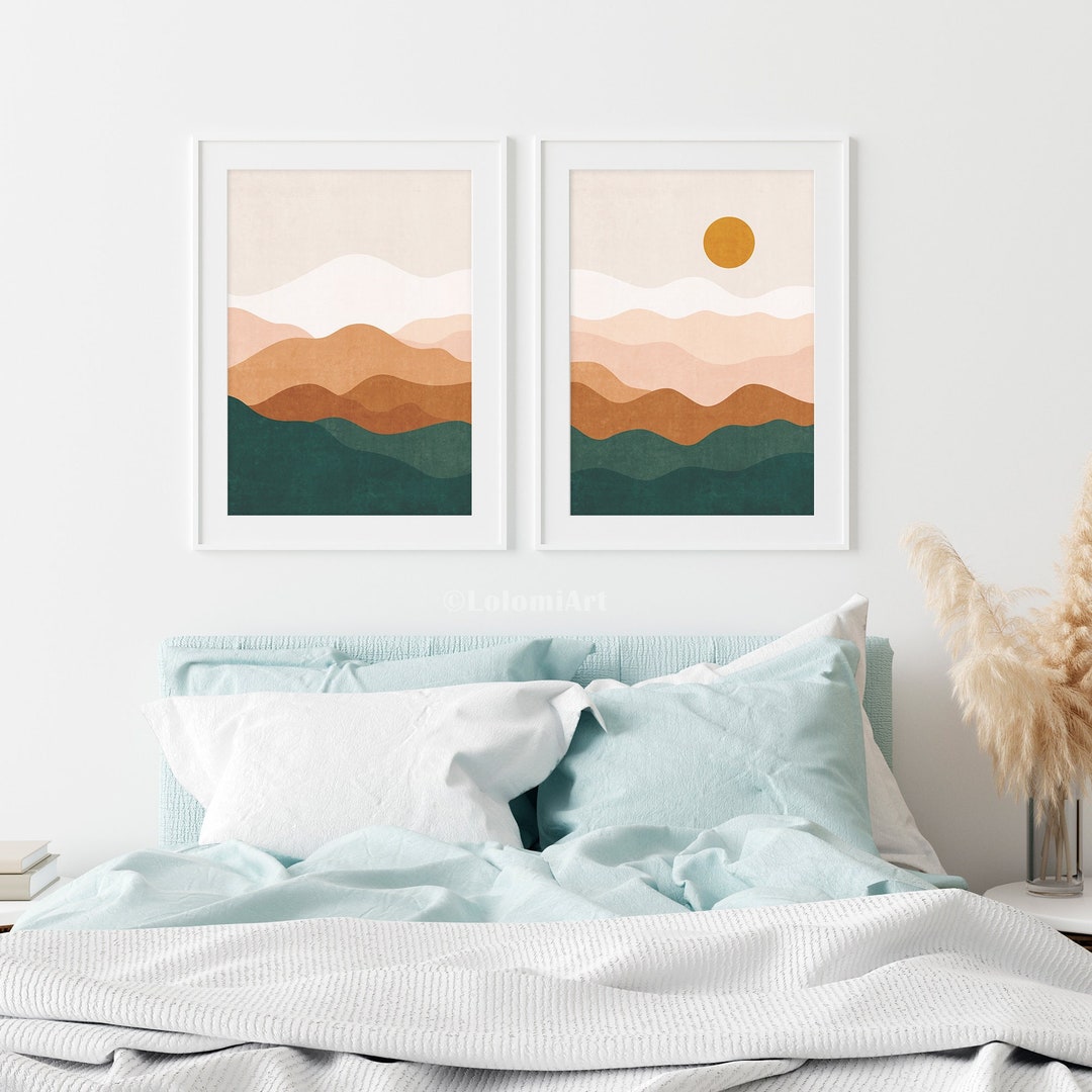 Boho Wall Art Set of 2 Prints, Boho Printable Wall Art, Farmhouse ...