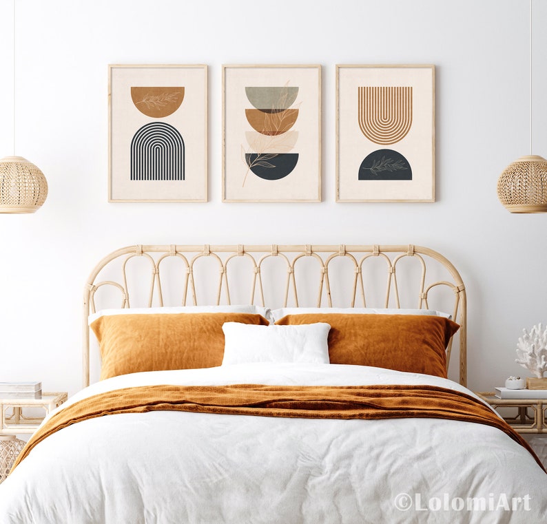 Mid Century Modern Wall Art Gallery Set of 3 Art Prints Etsy