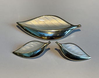 Vintage 60s David Andersen Norway Sterling Silver Blue Enamel