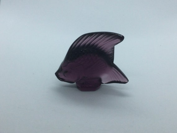 Lalique France Crystal Purple Fish Signed Lalique France | Etsy
