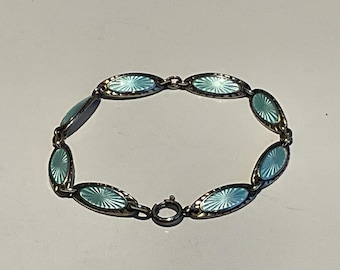 Vintage David Andersen Sterling Silver 925S and Blue Enamel