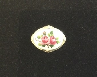 Arne Nordlie Norway Enamel on Silver Large Flower Brooch