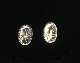 Georg Jensen Denmark silver “56” Oval Swirl Stud Earrings