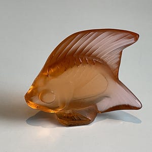 Lalique Orange Engel Fisch Figur Signiert Lalique France