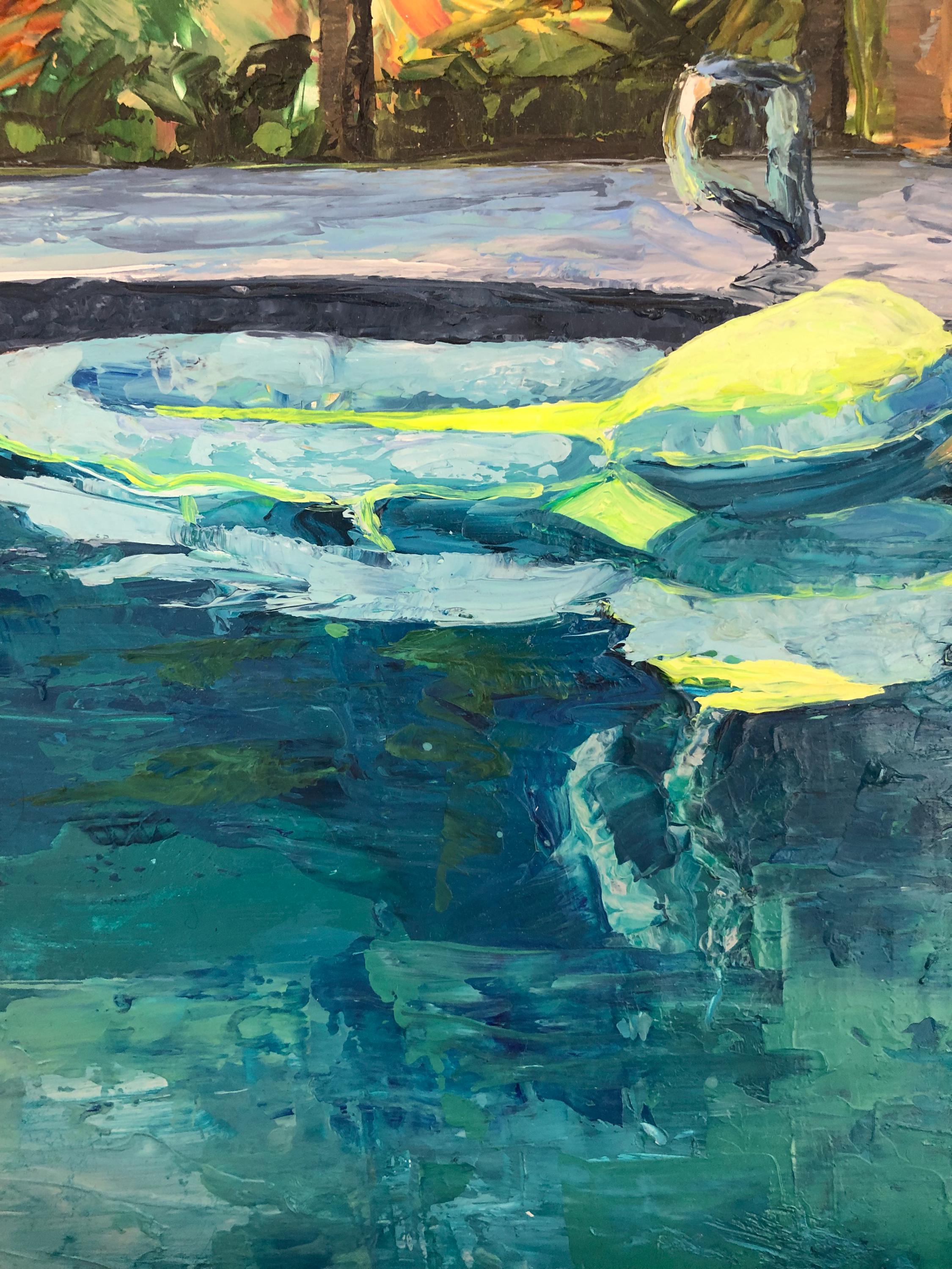 Swimming Pool Art Print: Impressionist Landscape, Summer Theme - Etsy