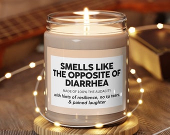 Smells like the Opposite of Diarrhea | Funny Sayings Candle | Diarrhea Candle Gag Gift | Gifts for Girlfriend | White Elephant & Birthday