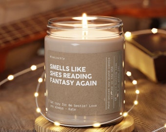 Personalized Fantasy Reader Gift | Funny Candle Birthday Gift | Gifts for Her Book Lover | Custom Gift for Friend | Avid Bookworm Candle