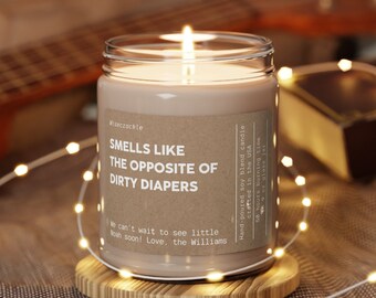 Personligt roligt ljus till nybliven mamma | Perfekt rolig present till nyfödda mammor | Babyshower-present | Present till par