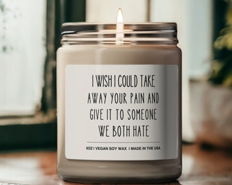 Get Well Soon Funny Candle Gift | Nontoxic Self Care and Post Surgery Care Gift | Cheer Up Gift For Sick Friend | Hysterectomy Knee Surgery