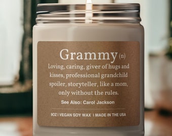 Personalized Grammy Candle Gift, Gift for Grammy, New Grammy Gift, Grammy Decore Gift, Grammy Definition Gift