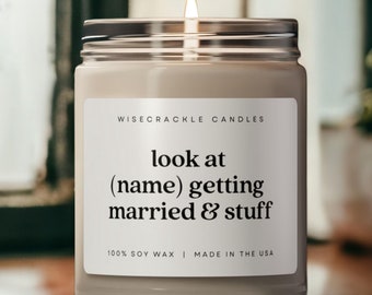 Candela regalo per fidanzati, candela per festa di fidanzamento, candela di fidanzamento divertente, regalo per la futura sposa, regalo di fidanzamento per gli amici, appena sposati
