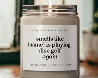 Funny Disc Golf Gift, Disc Golf Player Gift For Him, Custom Disc Golf Candle Gift for Her, Christmas Gift, Disc Ggolf Dad Gift