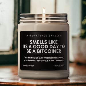 Bitcoin Gifts, Funny Crypto Christmas Gift, Bitcoin Art, Bitcoin Gift, Crypto Candle, Gift For Trader, Cryptocurrency Gifts For Him