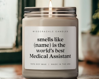 World's Best Medical Assistant Candle, Personalized Gift for Medical Assistant Gift, Medical School Graduation Gift
