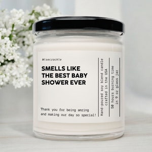 Baby Shower Hostess Thank You Gift, Gratitude Gift, Thank You Candle, Personalized Soy Candle Gift for Hostess, Natural Candle, Gift For Her