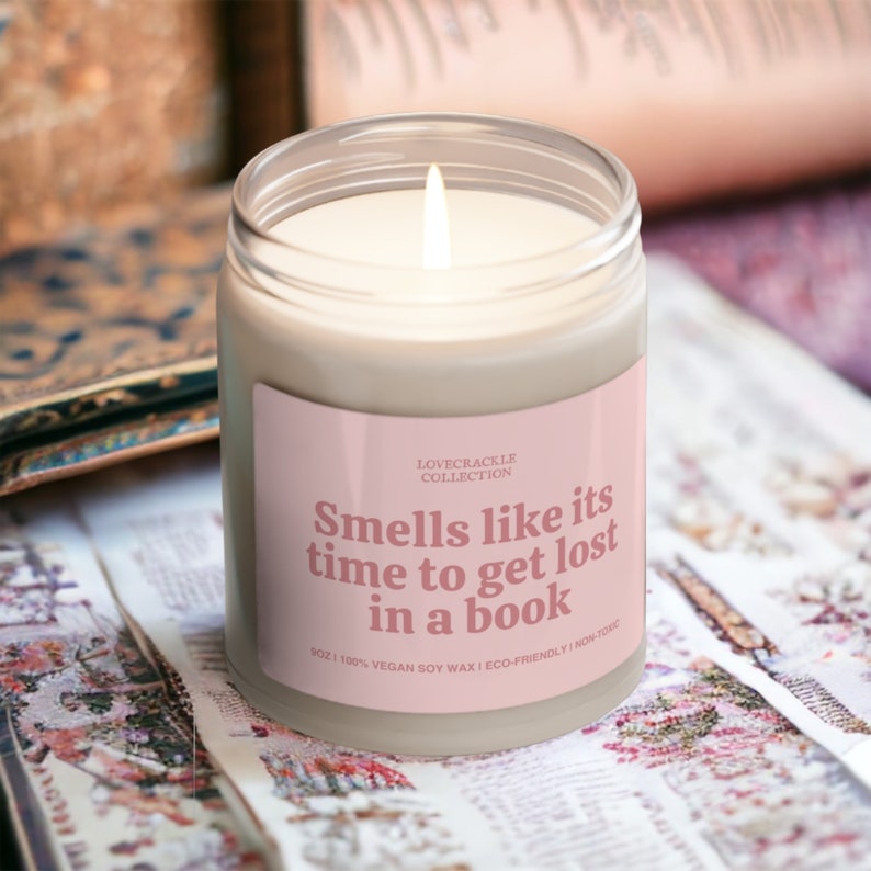 Book Lover Candle Coquette Room Decor Aesthetics With Indie Charm in a