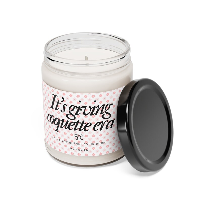It's Giving Coquette Era Candle Cute Heart Aesthetic With Indie Charm