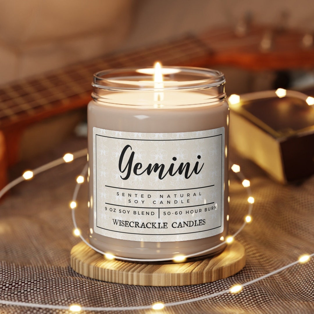 Gemini Candle From Zodiac Notoxic Candle Gift Perfect for a Etsy