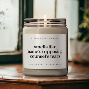 Future Lawyer Candle Graduation Gift, Law School Graduate, Law School Gift, Law School Grad, Passed Bar Exam Gift, Graduation Gift