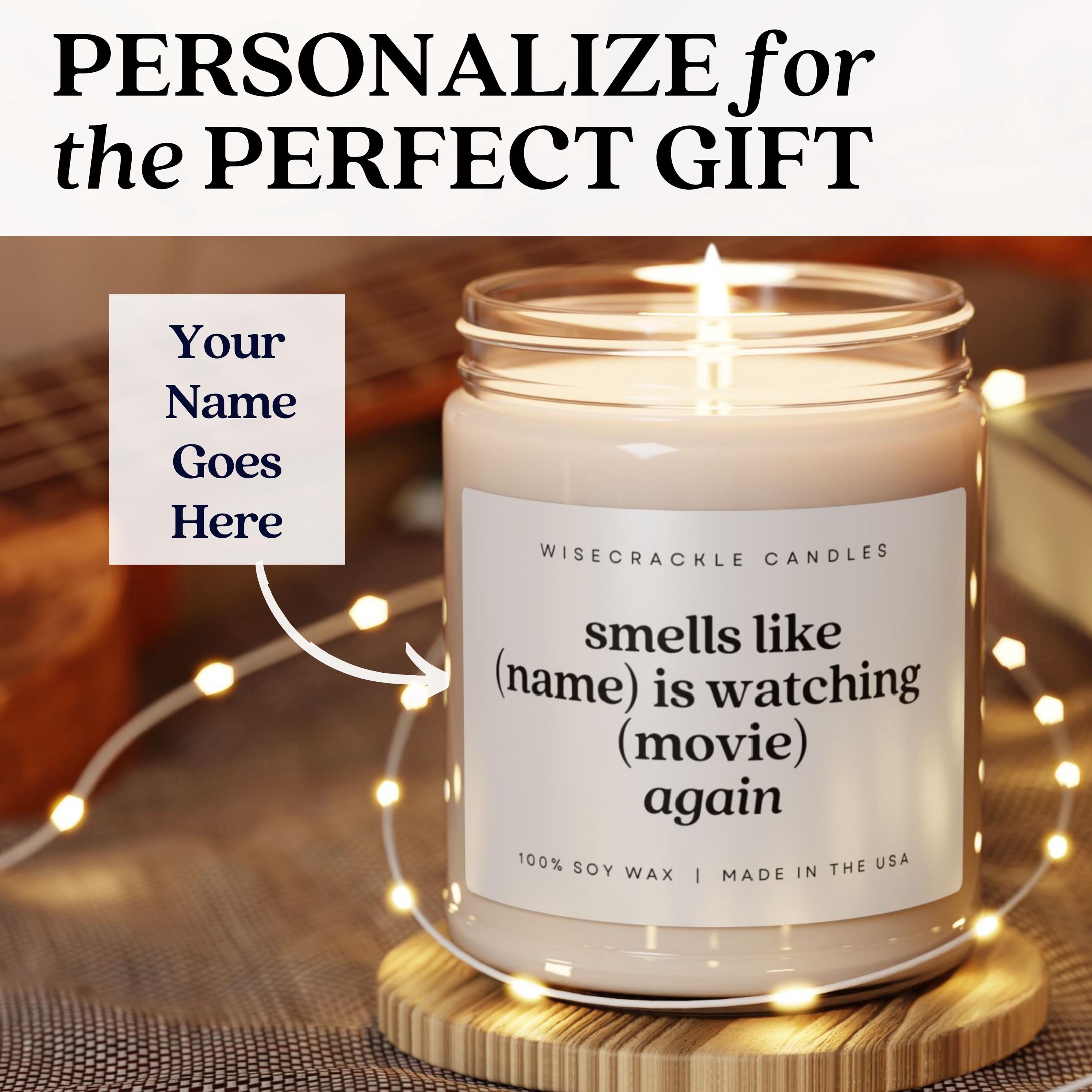 Personalized Movie Lover Gift, Movie Night Candle, Favorite Movie Gift ...