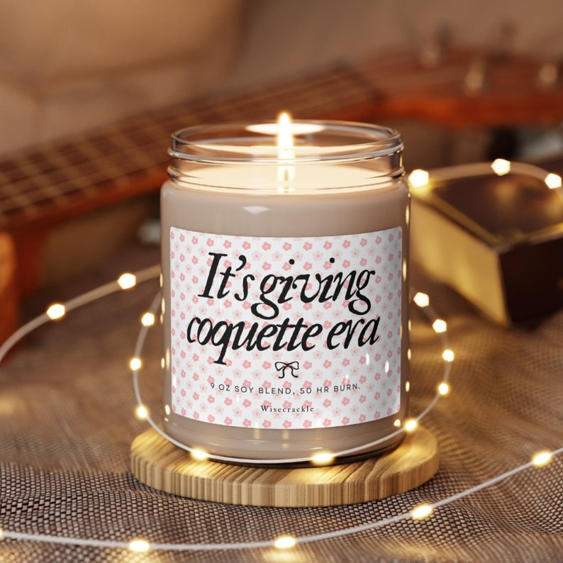 It's Giving Coquette Era Candle Cute Heart Aesthetic With Indie Charm