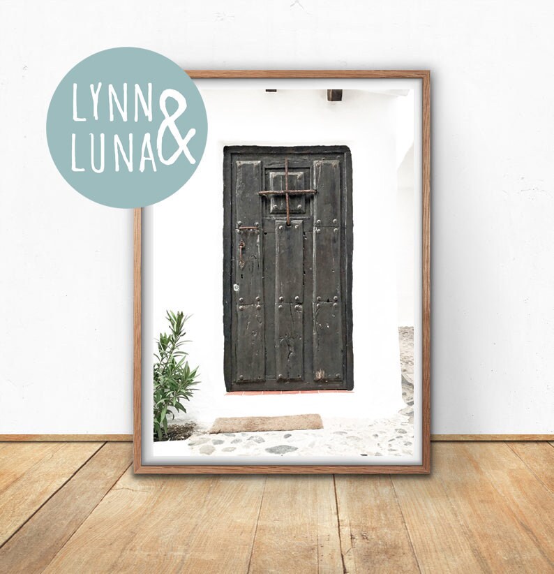 Old Black Door Wall Art Black Door Print Architecture Etsy