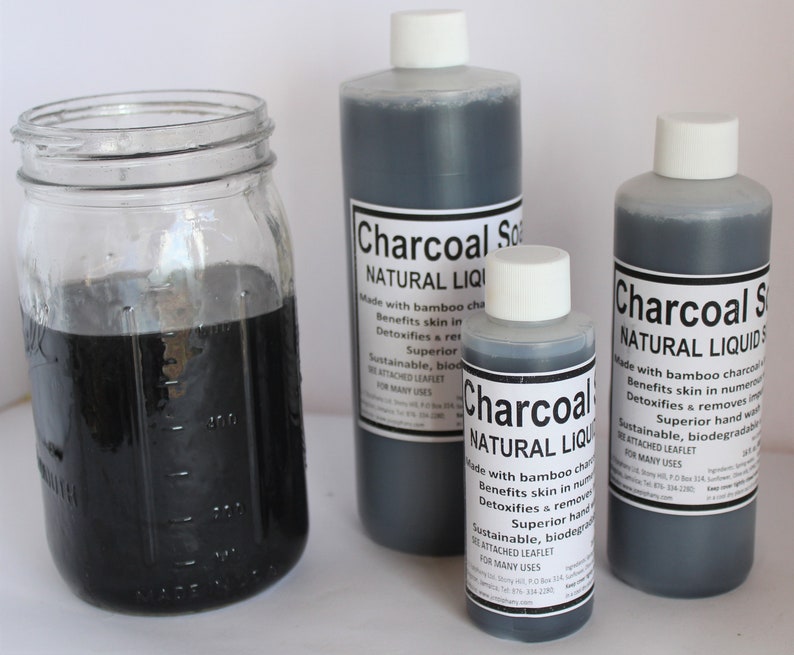 Activated Charcoal Liquid Soap/ Unscented Charcoal Soap / Tea Tree Oil