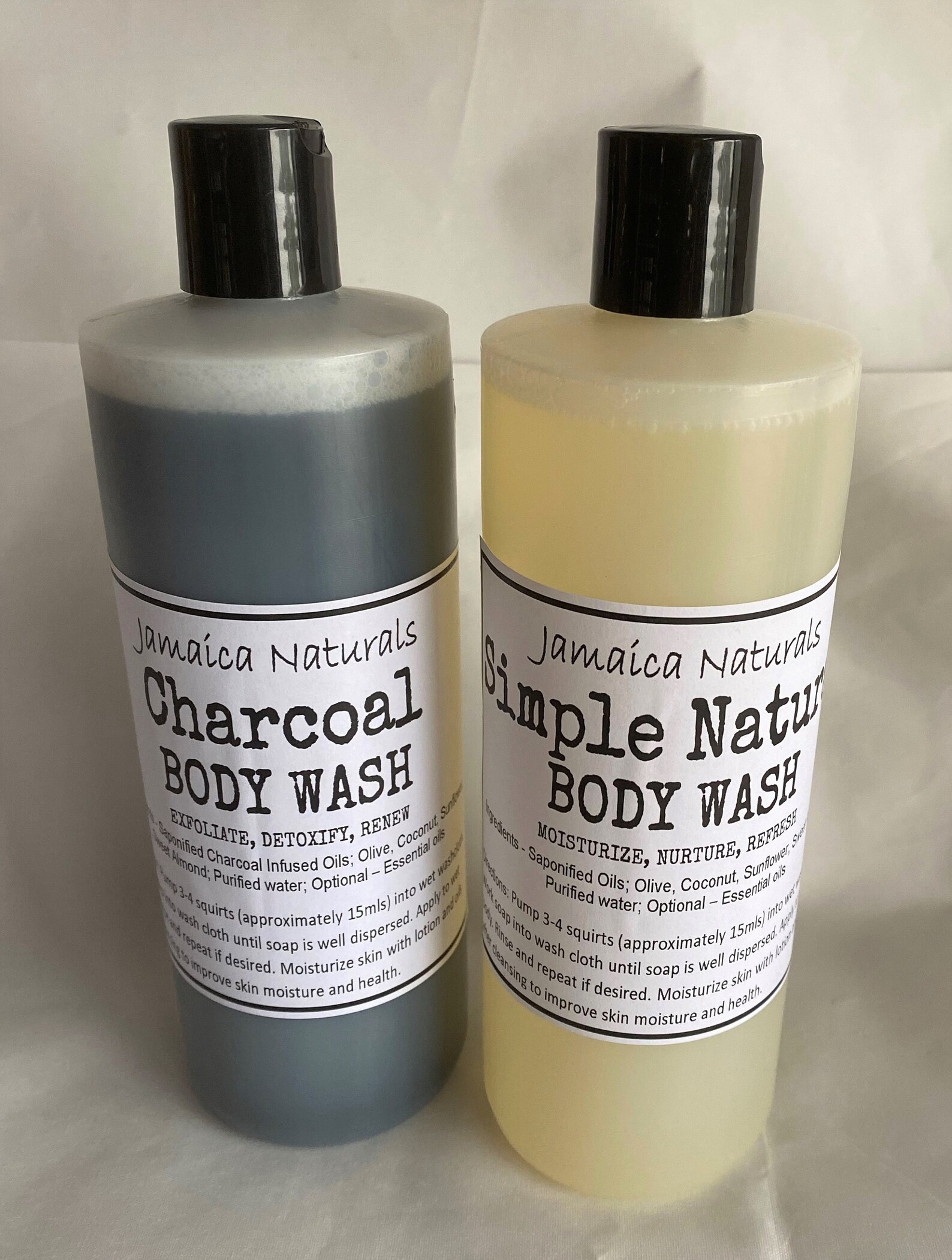 Natural Body Wash / Charcoal Body Wash / All Natural Liquid Soap