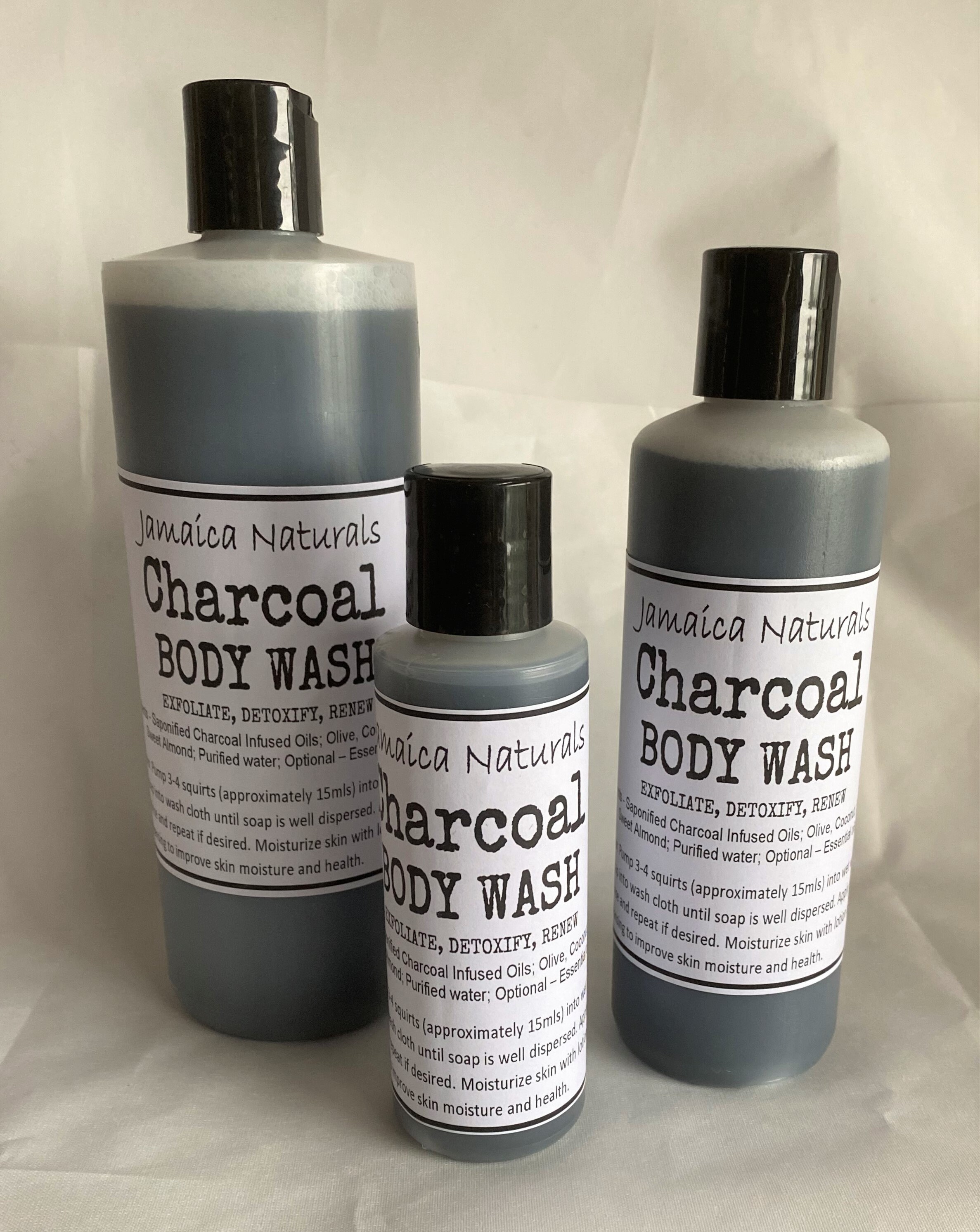 Natural Body Wash / Charcoal Body Wash / All Natural Liquid Soap