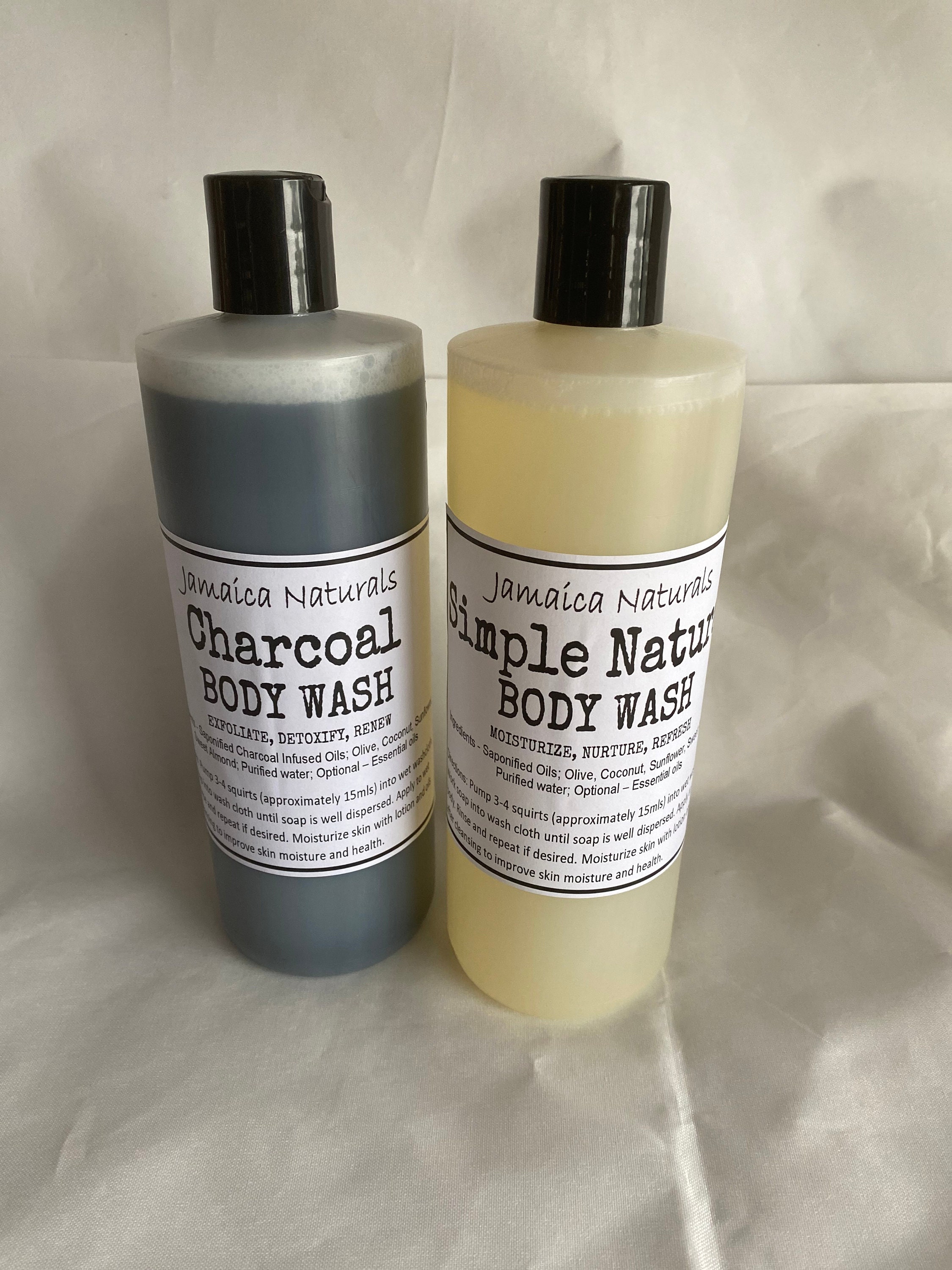 Natural Body Wash / Charcoal Body Wash / All Natural Liquid Soap
