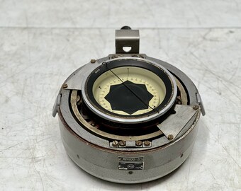 Original Authentic Ship Salvage Vintage Aluminum Nautical Boat Compass KM 100-3