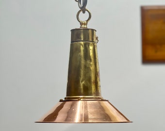 Valentine Gift for him/her Nautical Theme Ceiling Decoration Brass & Copper Fitting Japan Monster Hanging Light
