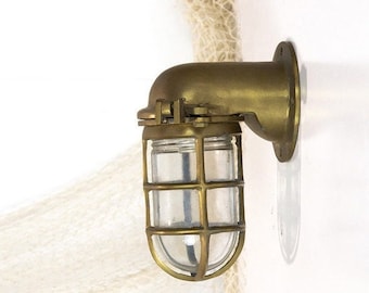 New Year Gift Home Interior/Exterior Design Marine Antique Brass Polish Wall Sconce Lamp Fixture