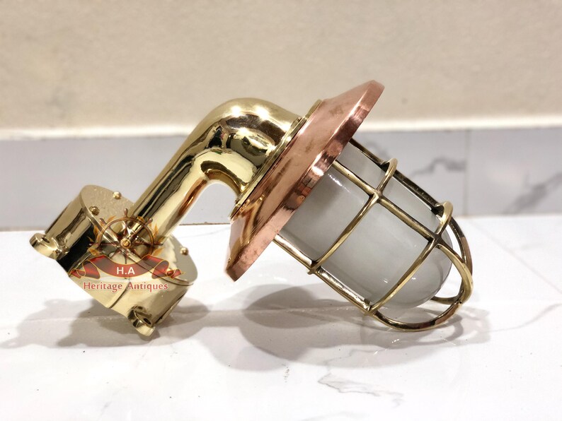 White Glass Handcrafted Casting Brass Metal Wall Mount Sconce Lamp