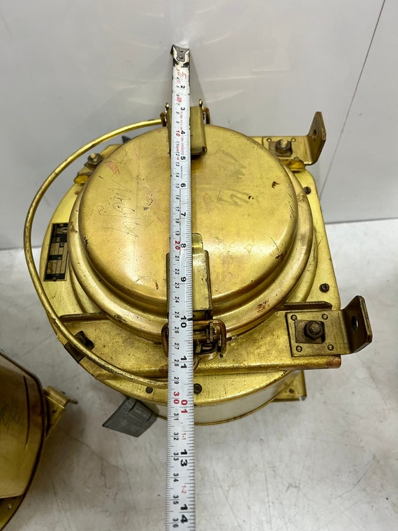 Vintage Ship Navigation Lights Small Brass Starboard Post Mounted