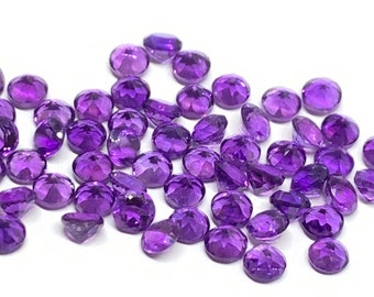 Confezione da 5 pezzi di ametista sfaccettata da 5 mm, pietra sciolta di ametista africana.
