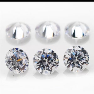 4MM weißer Moissanit facettiert rund, 1Er Pack, Moissanit facettiert lockerer Stein